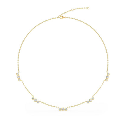 9K Yellow Gold Lab Grown Diamond NECKLACE 2.27 ctw N08237-2.20CT-18IN