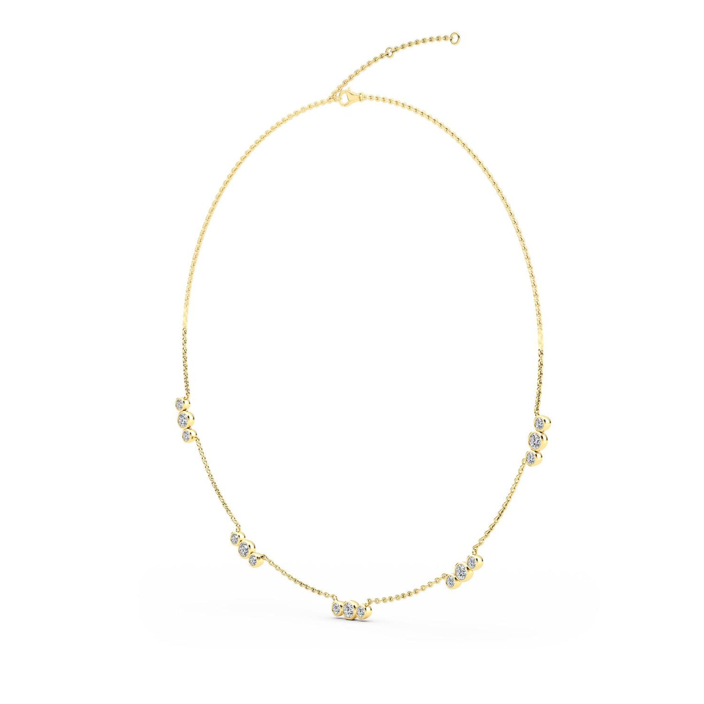 9K Yellow Gold Lab Grown Diamond NECKLACE 2.27 ctw N08237-2.20CT-18IN