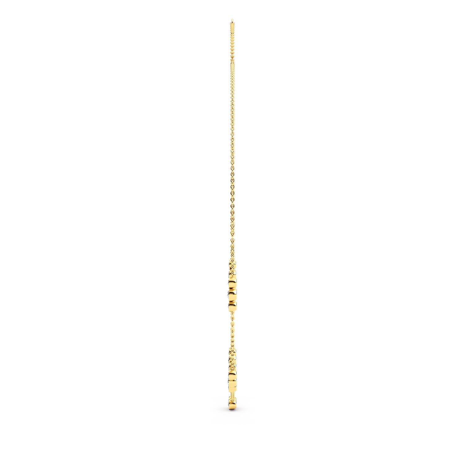 9K Yellow Gold Lab Grown Diamond NECKLACE 2.27 ctw N08237-2.20CT-18IN