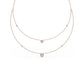 9K Rose Gold Lab Grown Diamond NECKLACE 1.45 ctw N08239-1.38CT-18IN