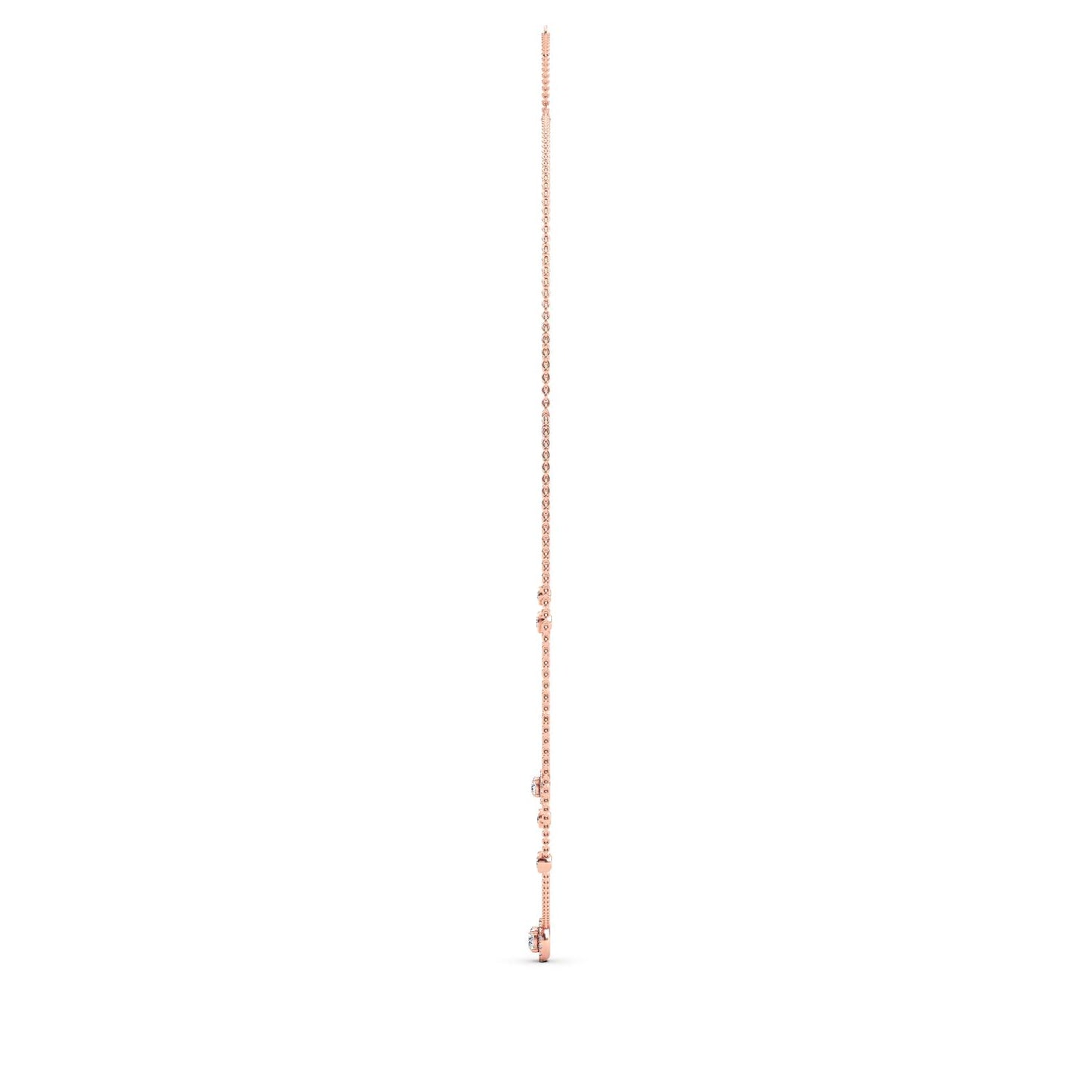 9K Rose Gold Lab Grown Diamond NECKLACE 1.45 ctw N08239-1.38CT-18IN