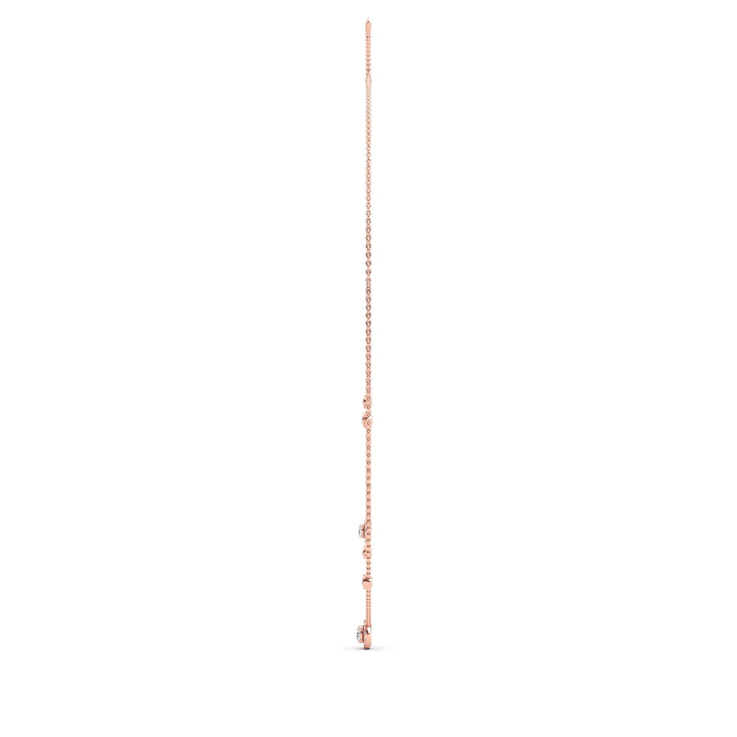 9K Rose Gold Lab Grown Diamond NECKLACE 1.45 ctw N08239-1.38CT-18IN