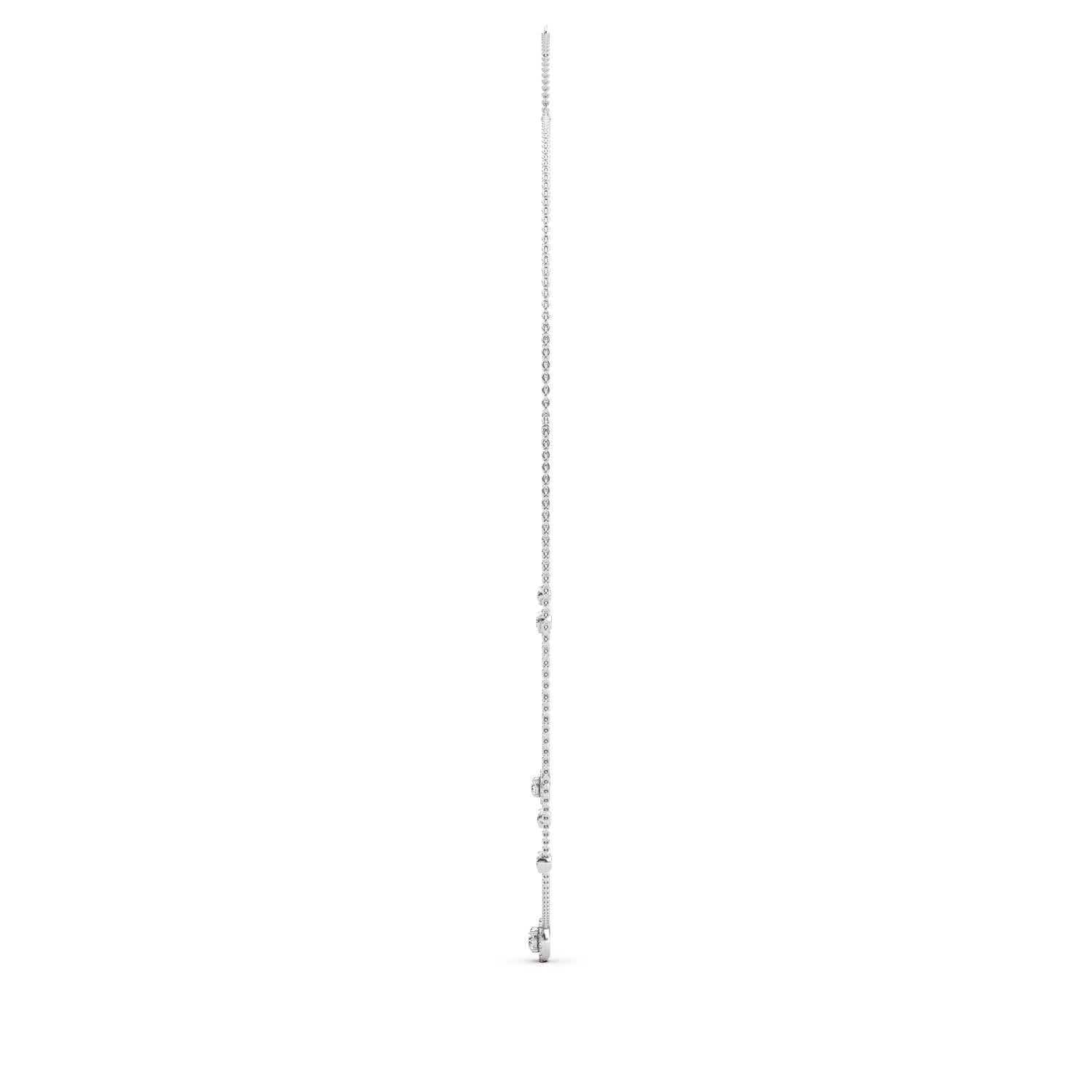 9K White Gold Lab Grown Diamond NECKLACE 1.45 ctw N08239-1.38CT-18IN