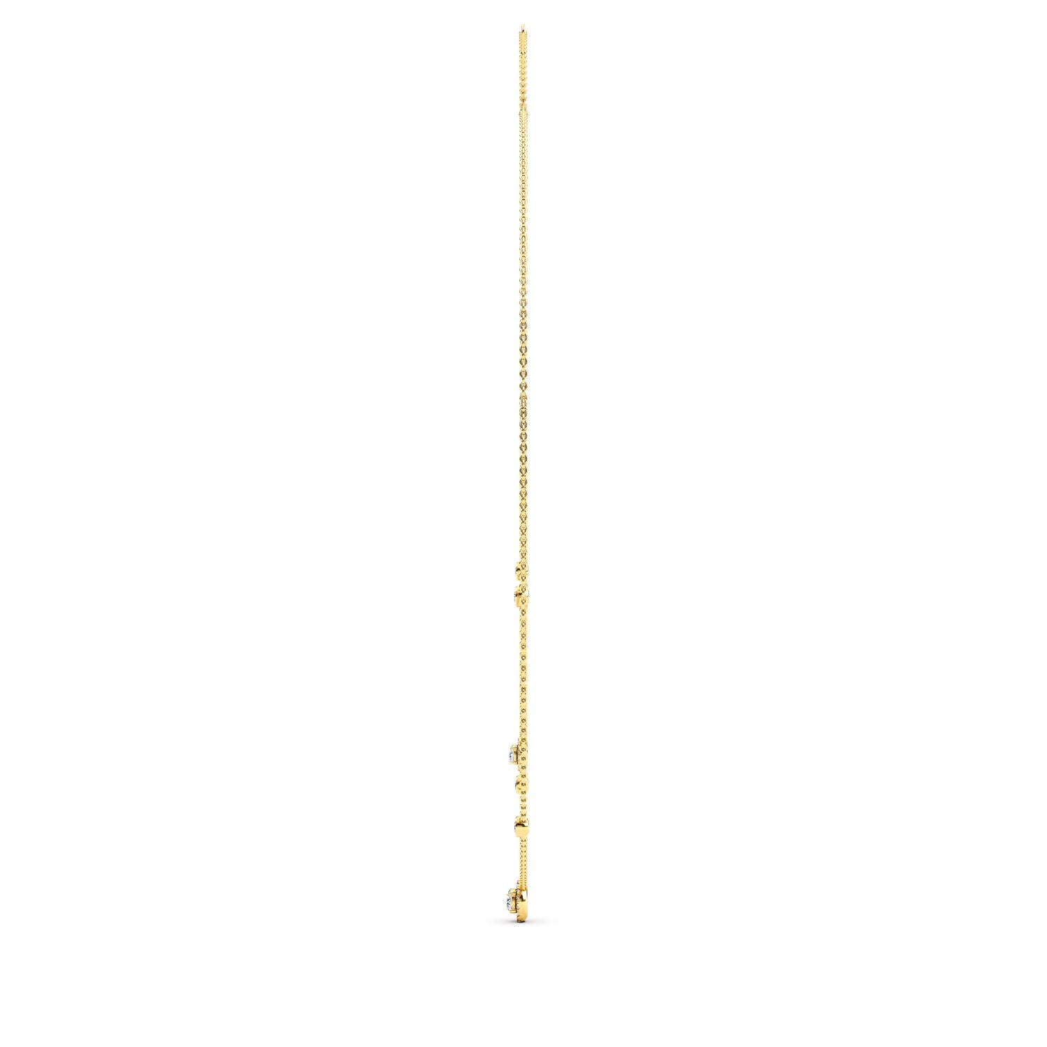 9K Yellow Gold Lab Grown Diamond NECKLACE 1.45 ctw N08239-1.38CT-18IN