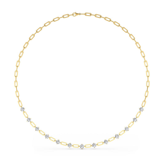 Yellow Gold Lab Grown Diamond NECKLACE 4.34 ctw N08249-4.33CT-18IN