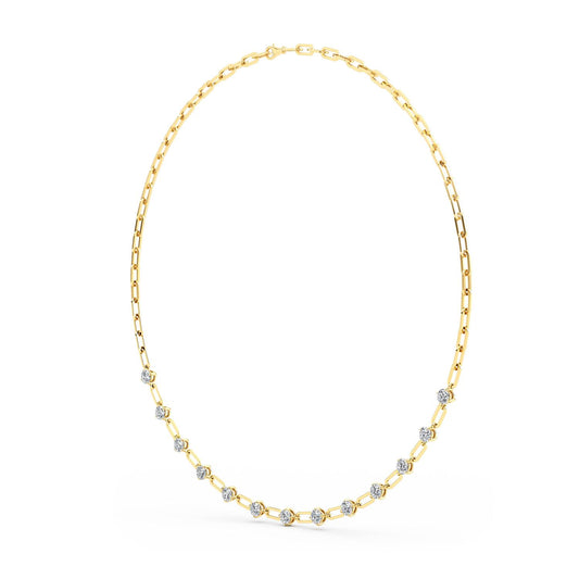 Yellow Gold Lab Grown Diamond NECKLACE 4.34 ctw N08249-4.33CT-18IN