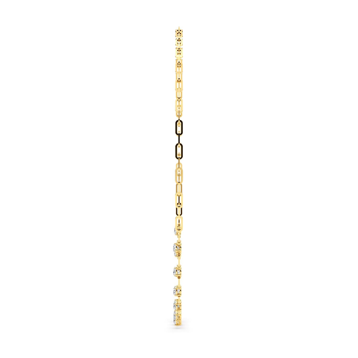 Yellow Gold Lab Grown Diamond NECKLACE 4.34 ctw N08249-4.33CT-18IN