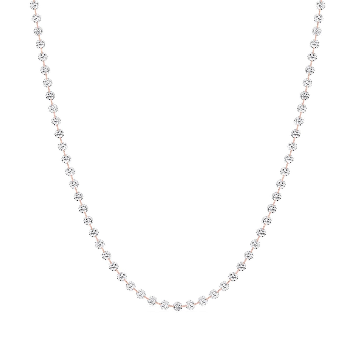 9K Rose Gold Lab Grown Diamond NECKLACE 11.88 ctw N08300-11-18IN