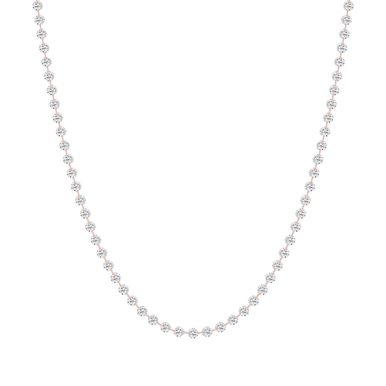 9K Rose Gold Lab Grown Diamond NECKLACE 11.88 ctw N08300-11-18IN