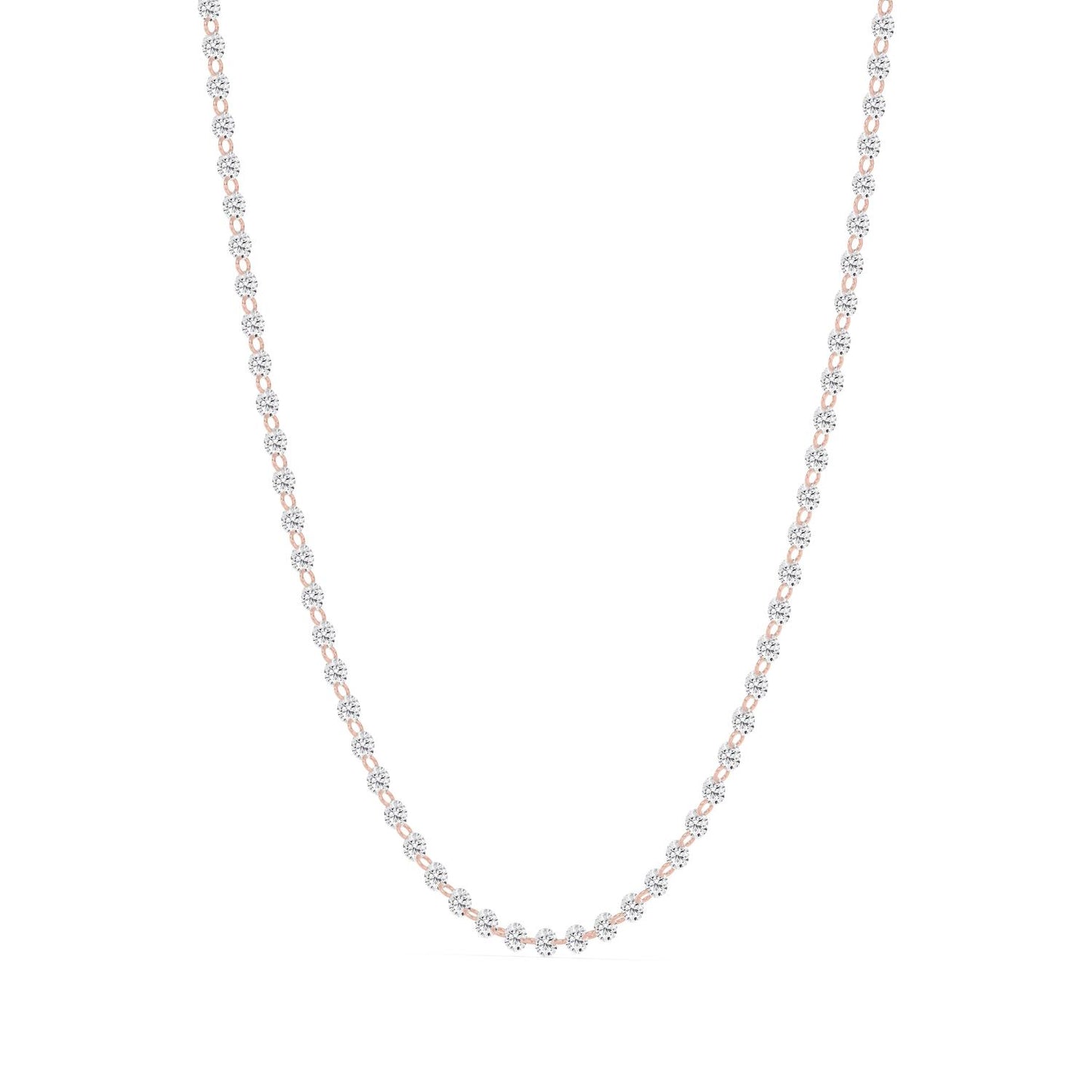 9K Rose Gold Lab Grown Diamond NECKLACE 11.88 ctw N08300-11-18IN