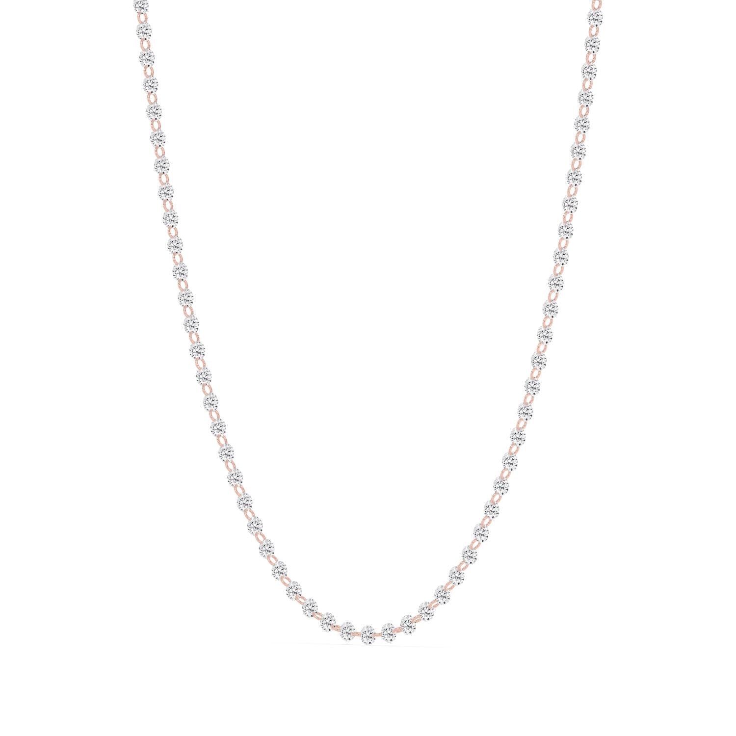 9K Rose Gold Lab Grown Diamond NECKLACE 11.88 ctw N08300-11-18IN