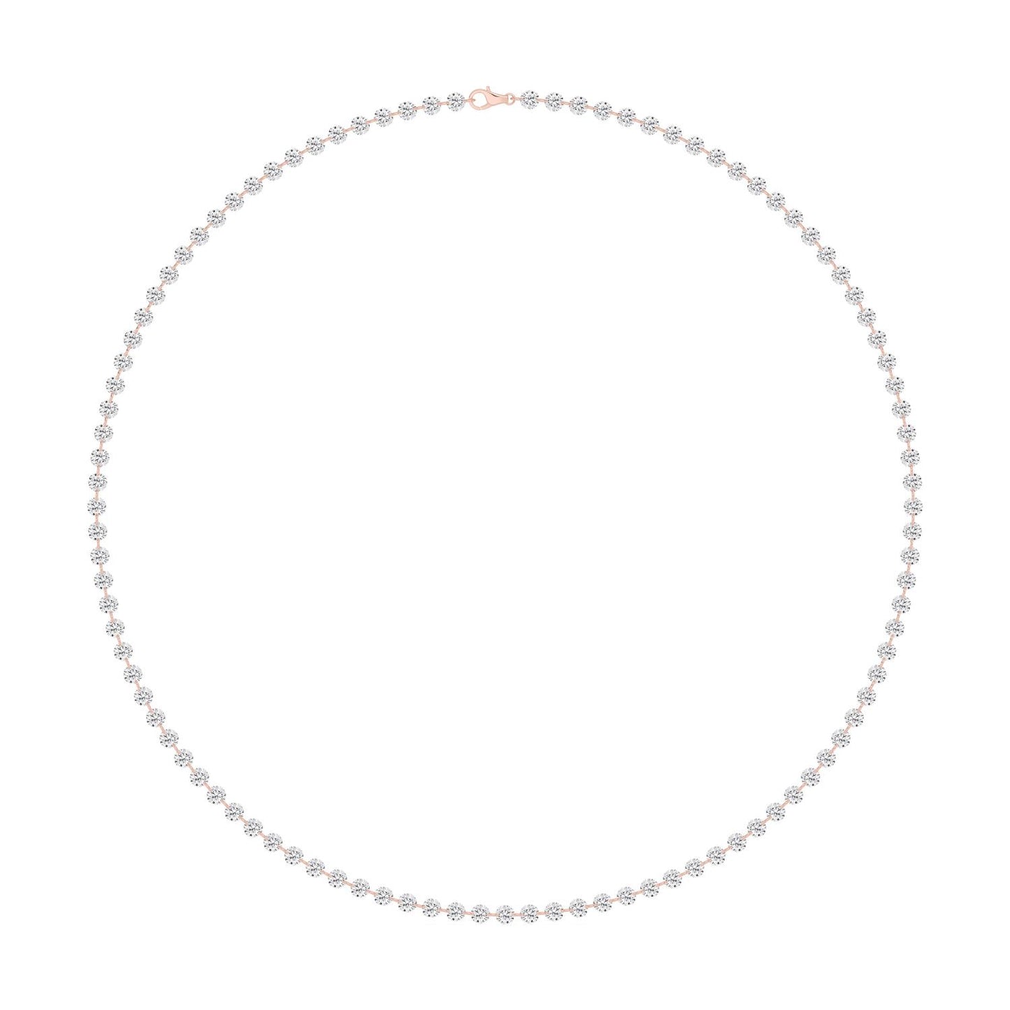 9K Rose Gold Lab Grown Diamond NECKLACE 11.88 ctw N08300-11-18IN