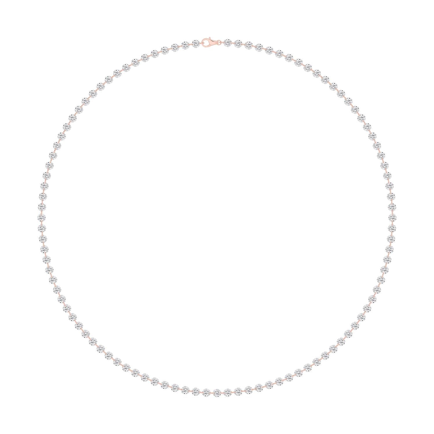 9K Rose Gold Lab Grown Diamond NECKLACE 11.88 ctw N08300-11-18IN