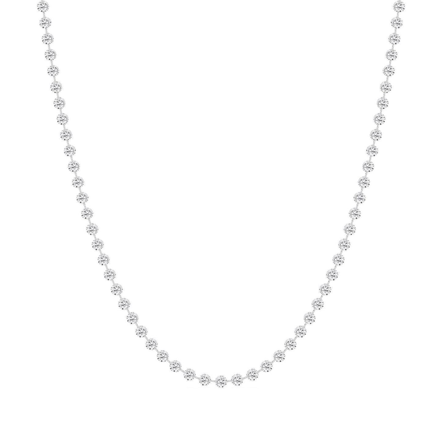 9K White Gold Lab Grown Diamond NECKLACE 11.88 ctw N08300-11-18IN