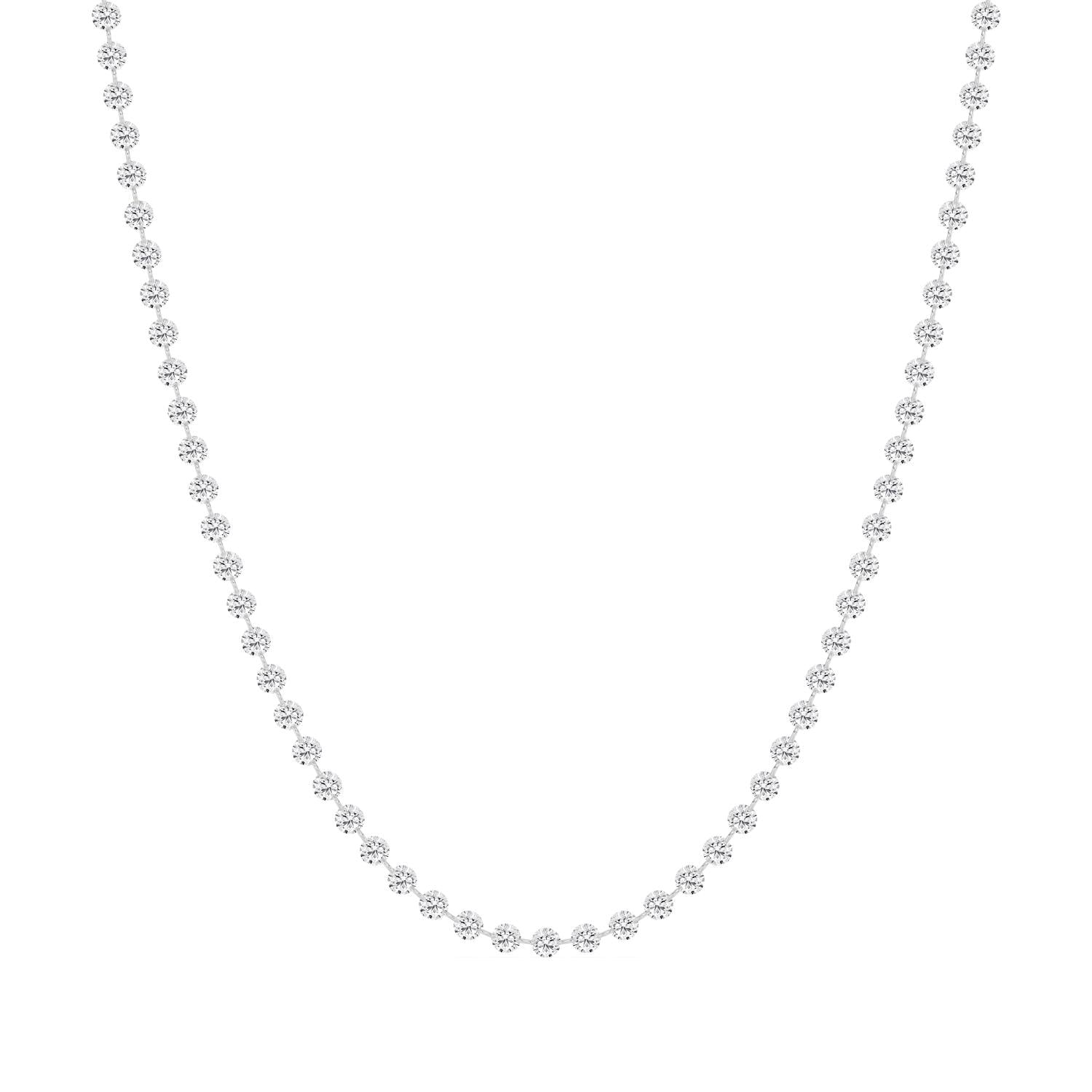 9K White Gold Lab Grown Diamond NECKLACE 11.88 ctw N08300-11-18IN