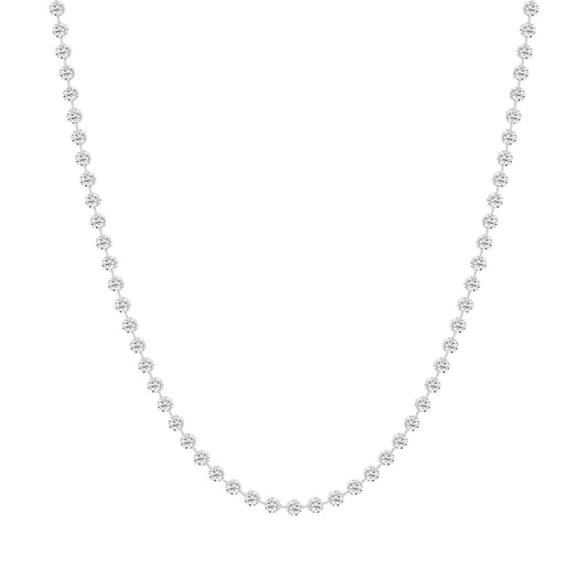 9K White Gold Lab Grown Diamond NECKLACE 11.88 ctw N08300-11-18IN