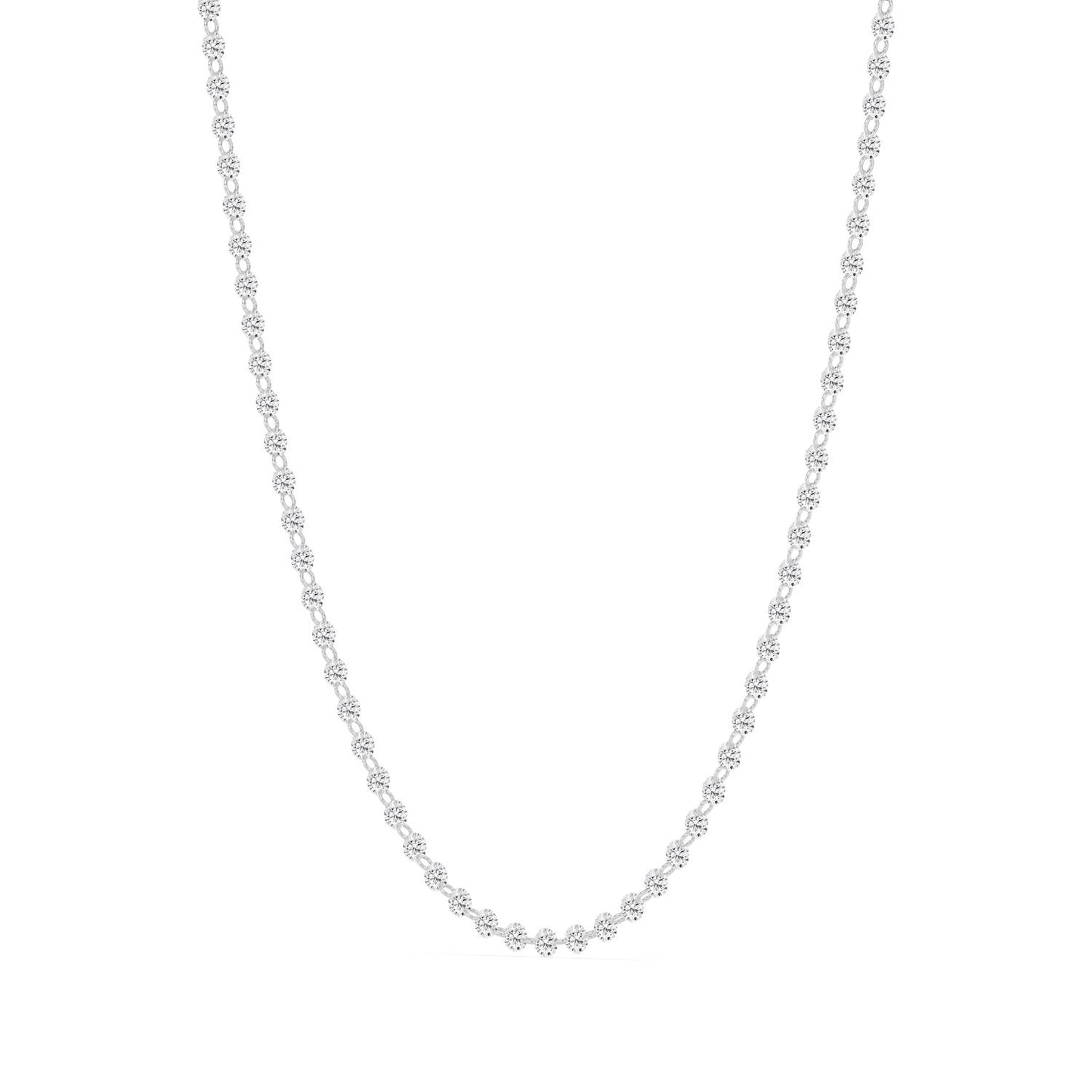 9K White Gold Lab Grown Diamond NECKLACE 11.88 ctw N08300-11-18IN