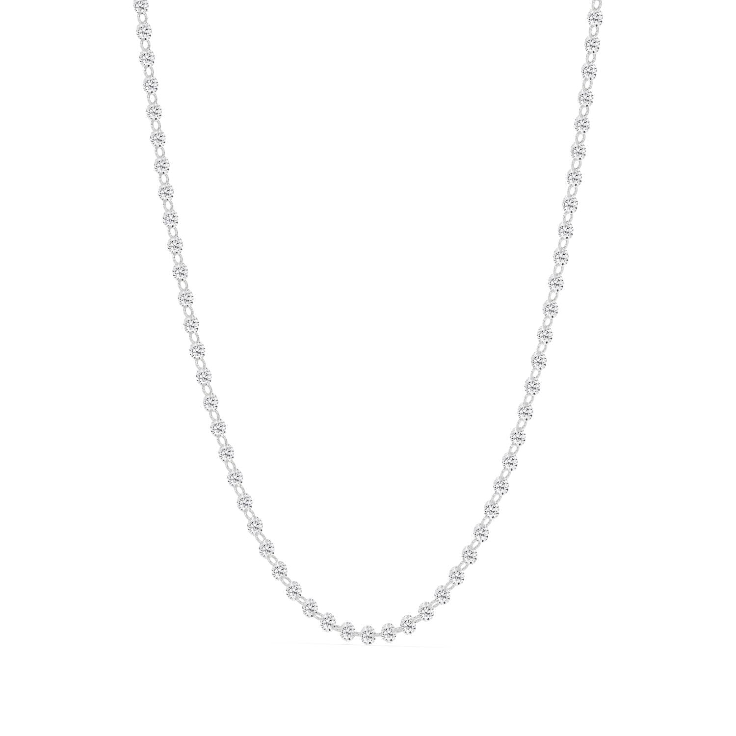 9K White Gold Lab Grown Diamond NECKLACE 11.88 ctw N08300-11-18IN