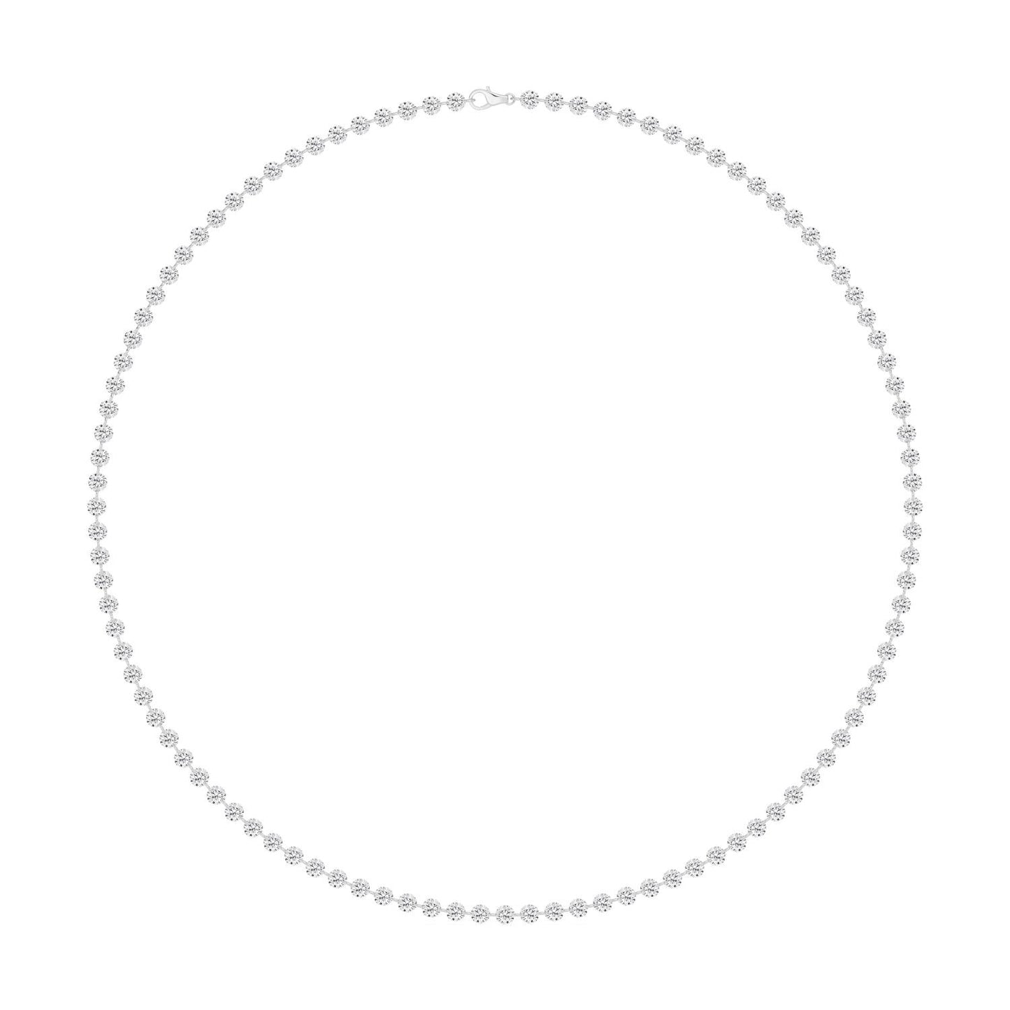 9K White Gold Lab Grown Diamond NECKLACE 11.88 ctw N08300-11-18IN