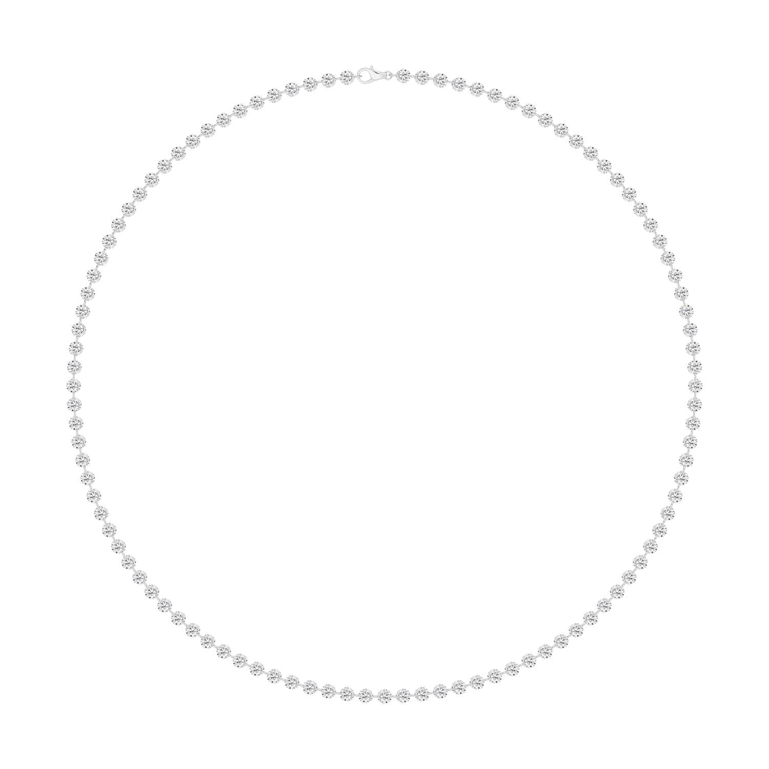 9K White Gold Lab Grown Diamond NECKLACE 11.88 ctw N08300-11-18IN