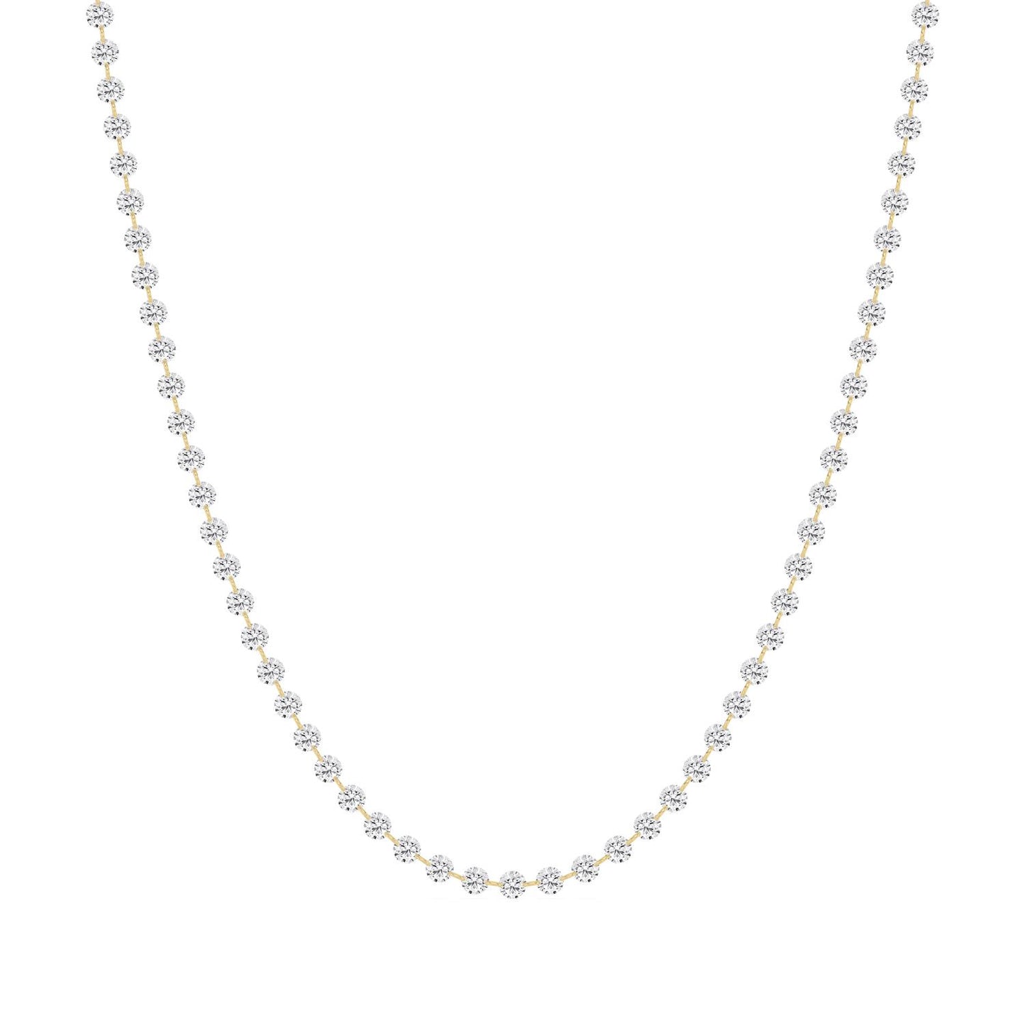 9K Yellow Gold Lab Grown Diamond NECKLACE 11.88 ctw N08300-11-18IN
