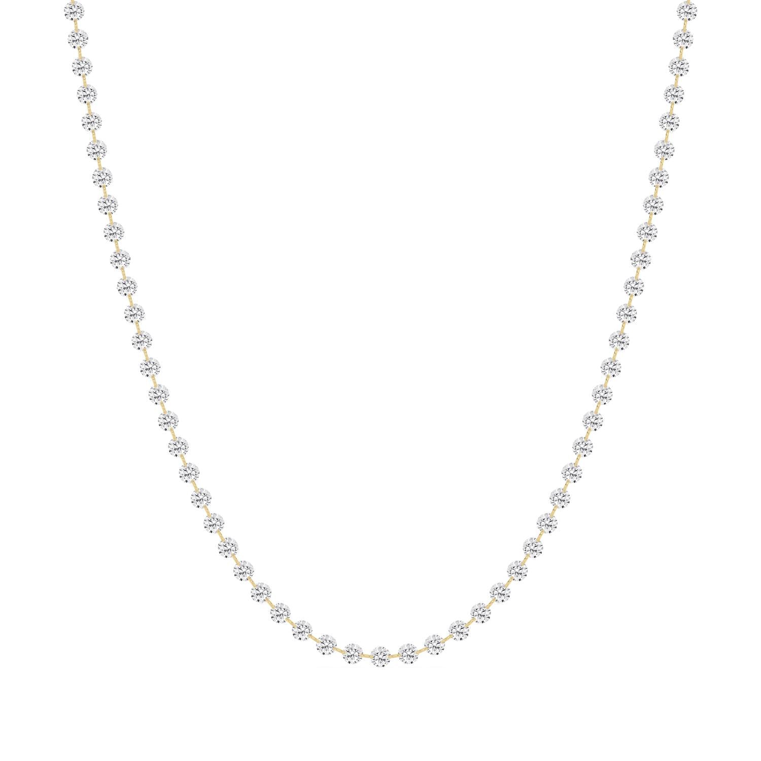 9K Yellow Gold Lab Grown Diamond NECKLACE 11.88 ctw N08300-11-18IN