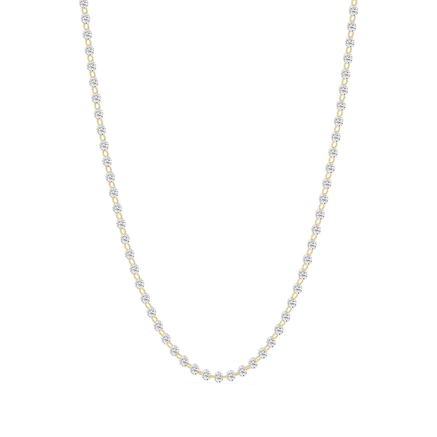 9K Yellow Gold Lab Grown Diamond NECKLACE 11.88 ctw N08300-11-18IN