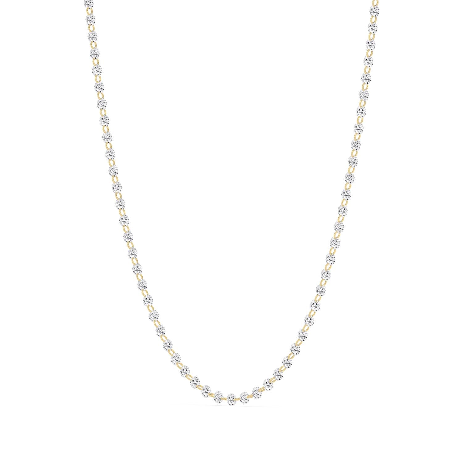 9K Yellow Gold Lab Grown Diamond NECKLACE 11.88 ctw N08300-11-18IN