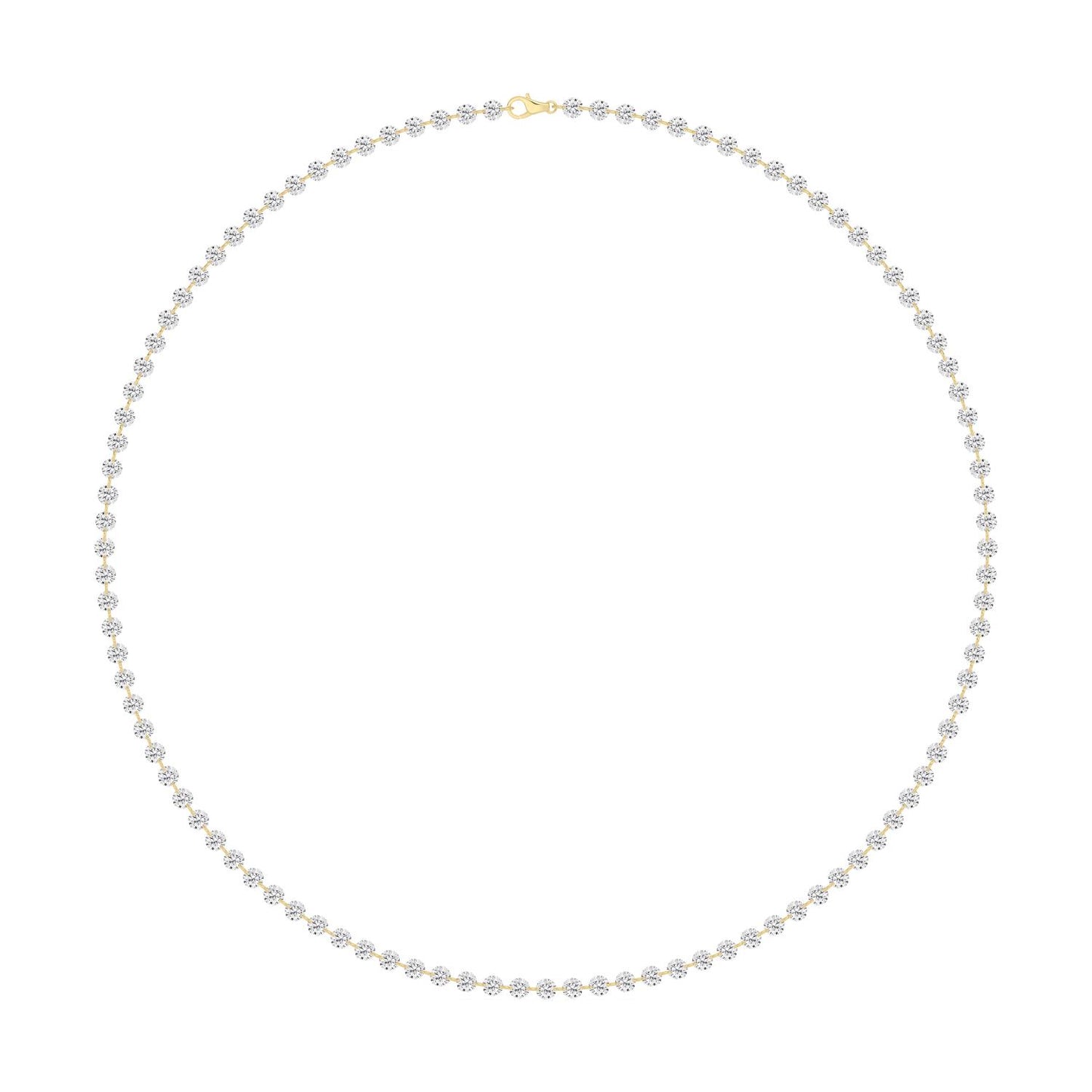 9K Yellow Gold Lab Grown Diamond NECKLACE 11.88 ctw N08300-11-18IN