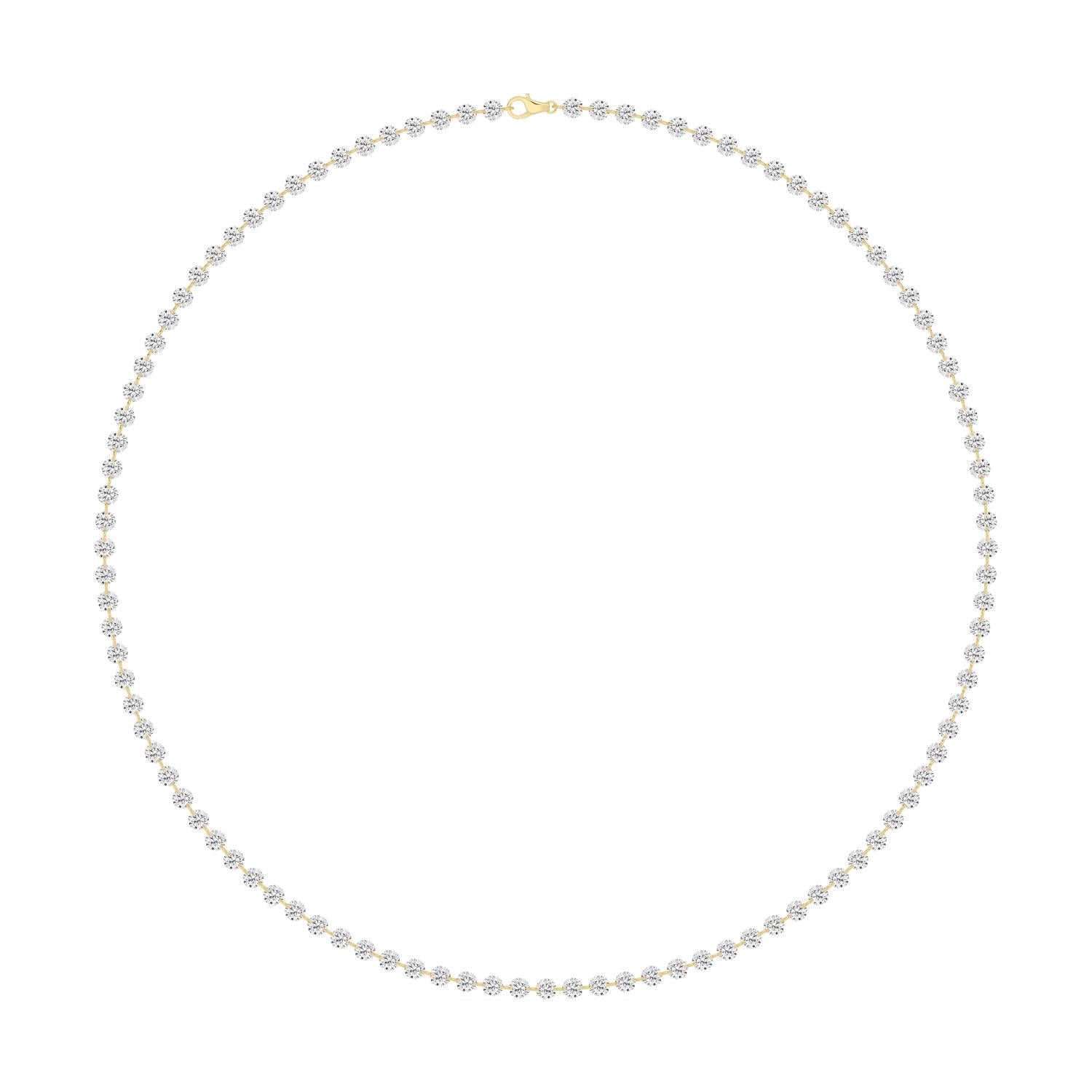 9K Yellow Gold Lab Grown Diamond NECKLACE 11.88 ctw N08300-11-18IN