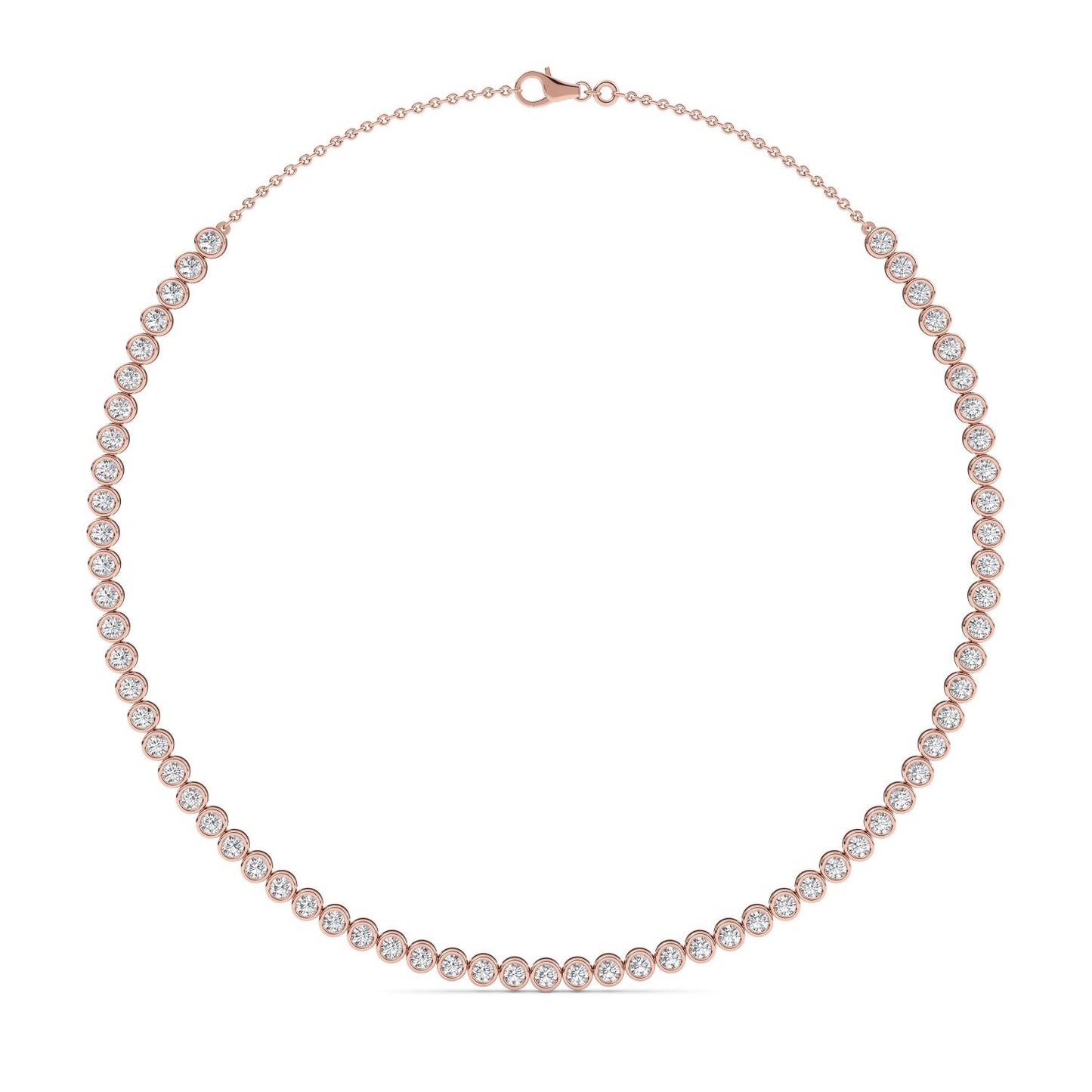 9K Rose Gold Lab Grown Diamond NECKLACE 7.26 ctw N08313-7.25CT-14IN