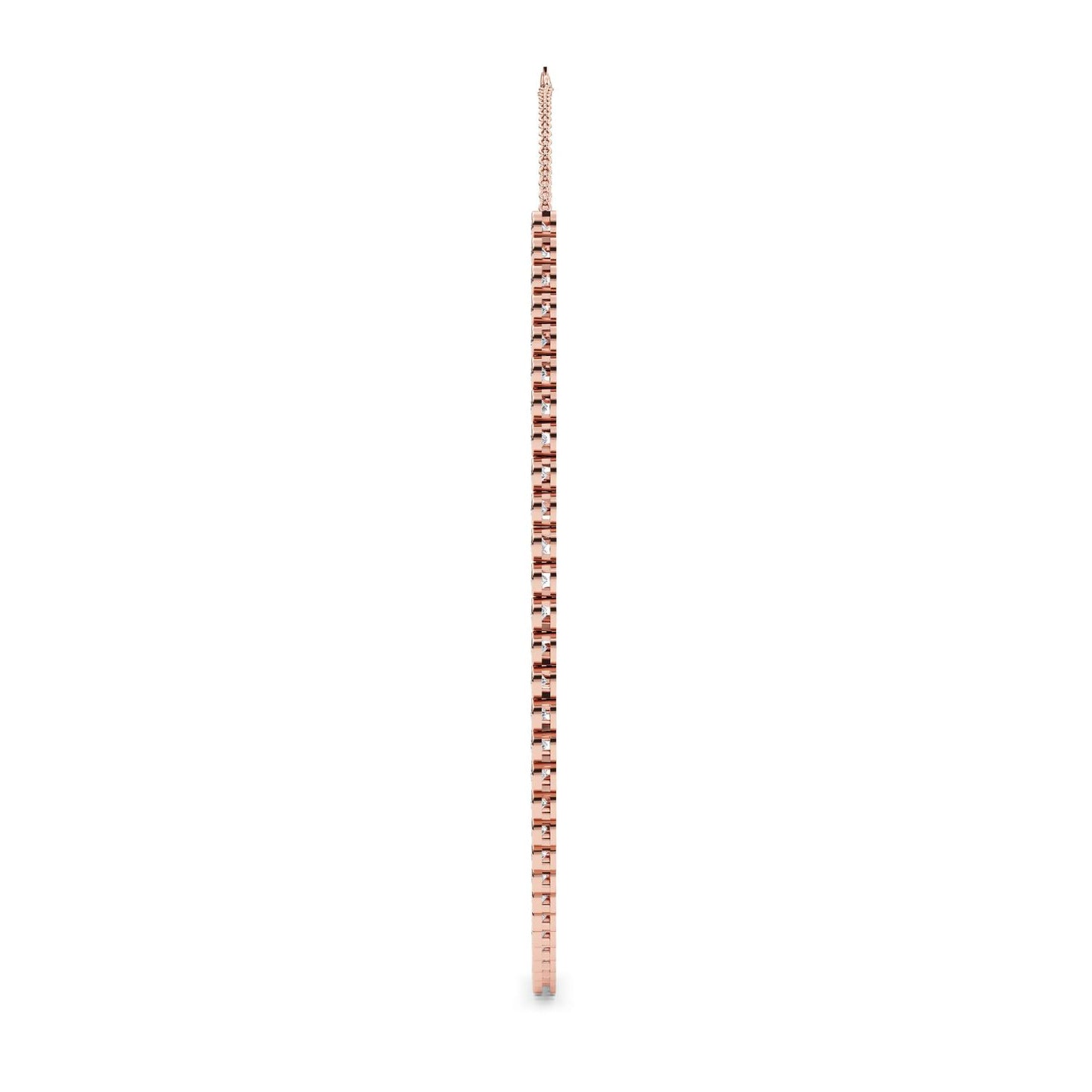 9K Rose Gold Lab Grown Diamond NECKLACE 7.26 ctw N08313-7.25CT-14IN