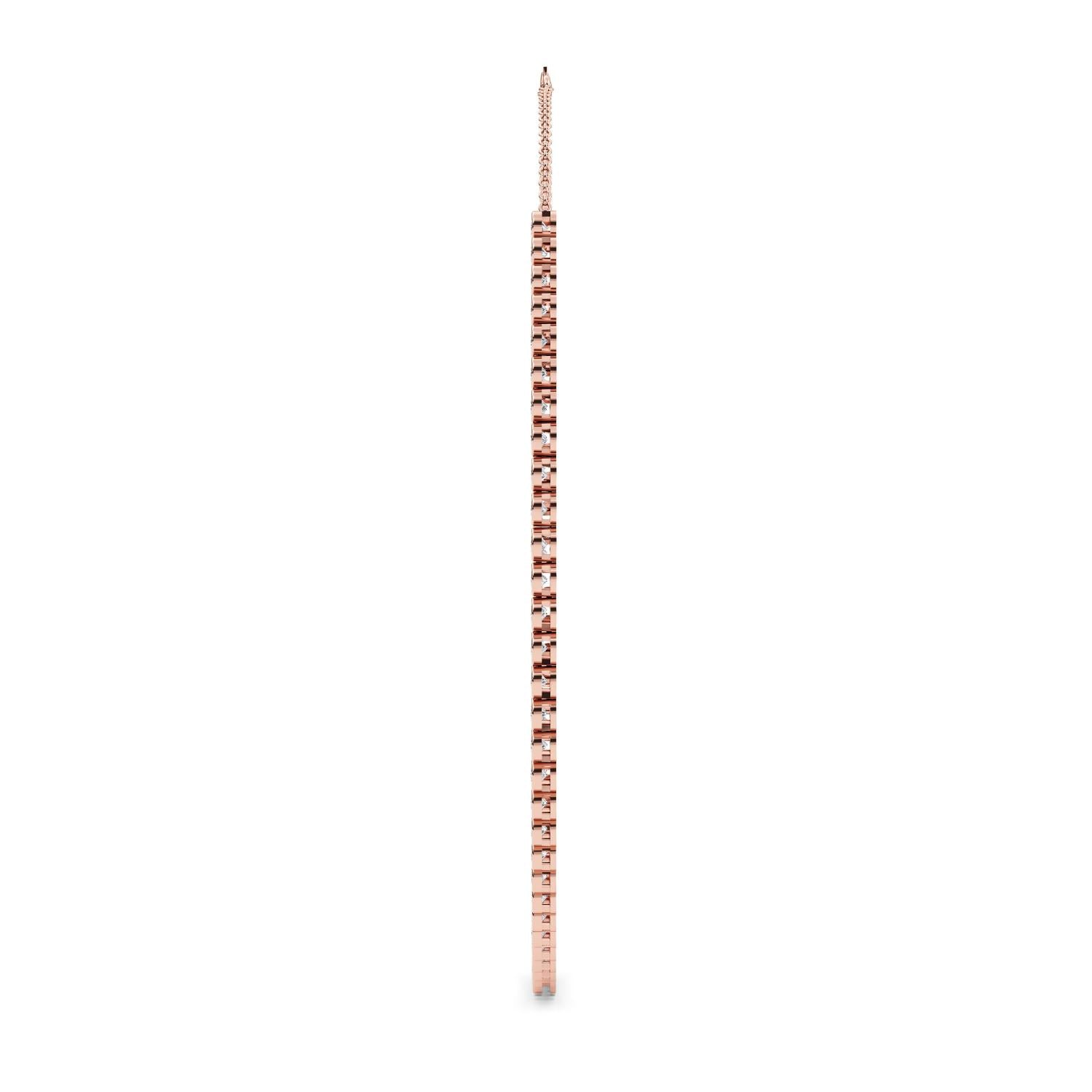 9K Rose Gold Lab Grown Diamond NECKLACE 7.26 ctw N08313-7.25CT-14IN