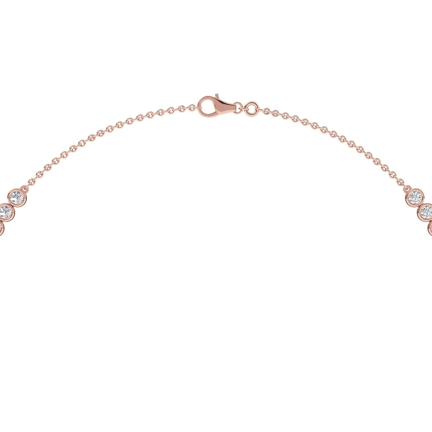 9K Rose Gold Lab Grown Diamond NECKLACE 7.26 ctw N08313-7.25CT-14IN