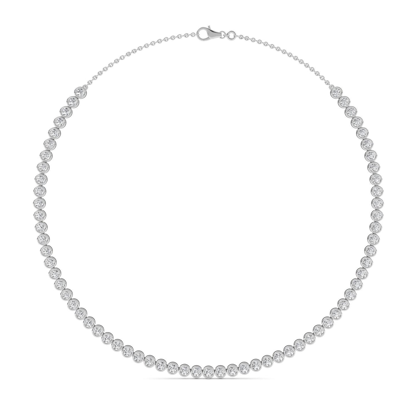 9K White Gold Lab Grown Diamond NECKLACE 7.26 ctw N08313-7.25CT-14IN