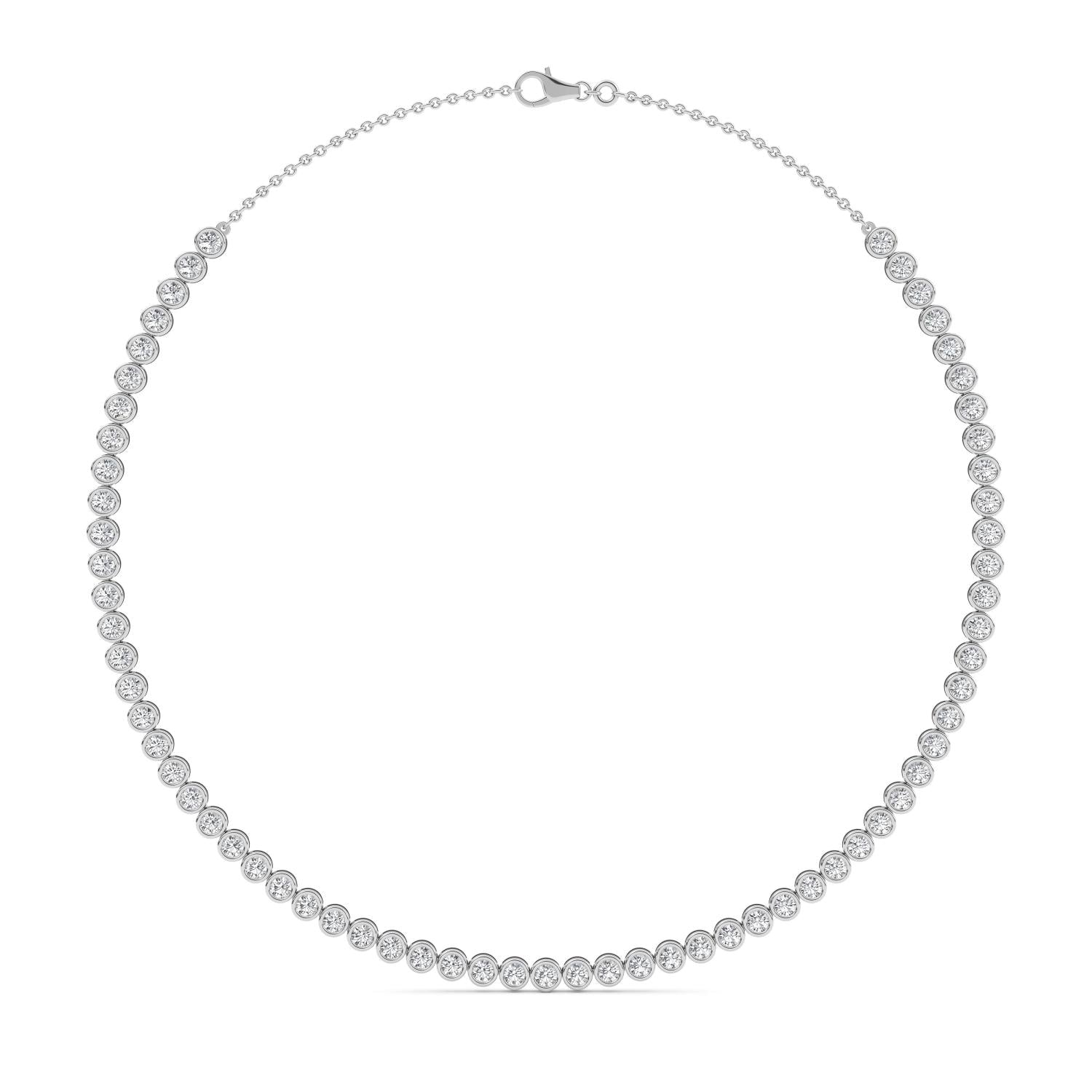 9K White Gold Lab Grown Diamond NECKLACE 7.26 ctw N08313-7.25CT-14IN