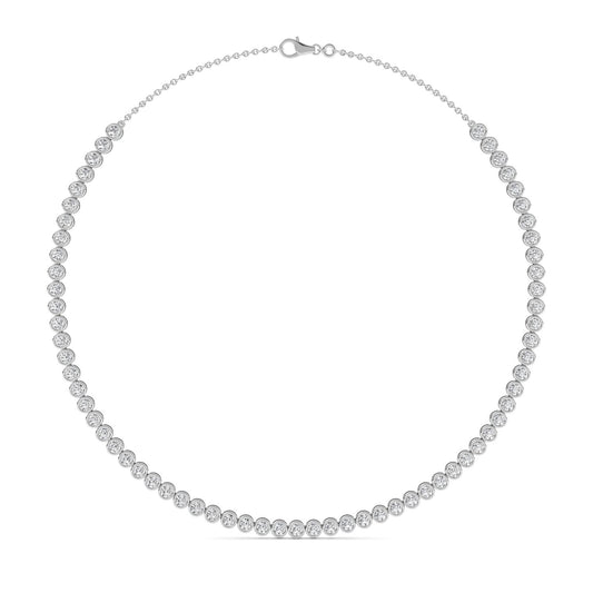 9K White Gold Lab Grown Diamond NECKLACE 7.26 ctw N08313-7.25CT-14IN