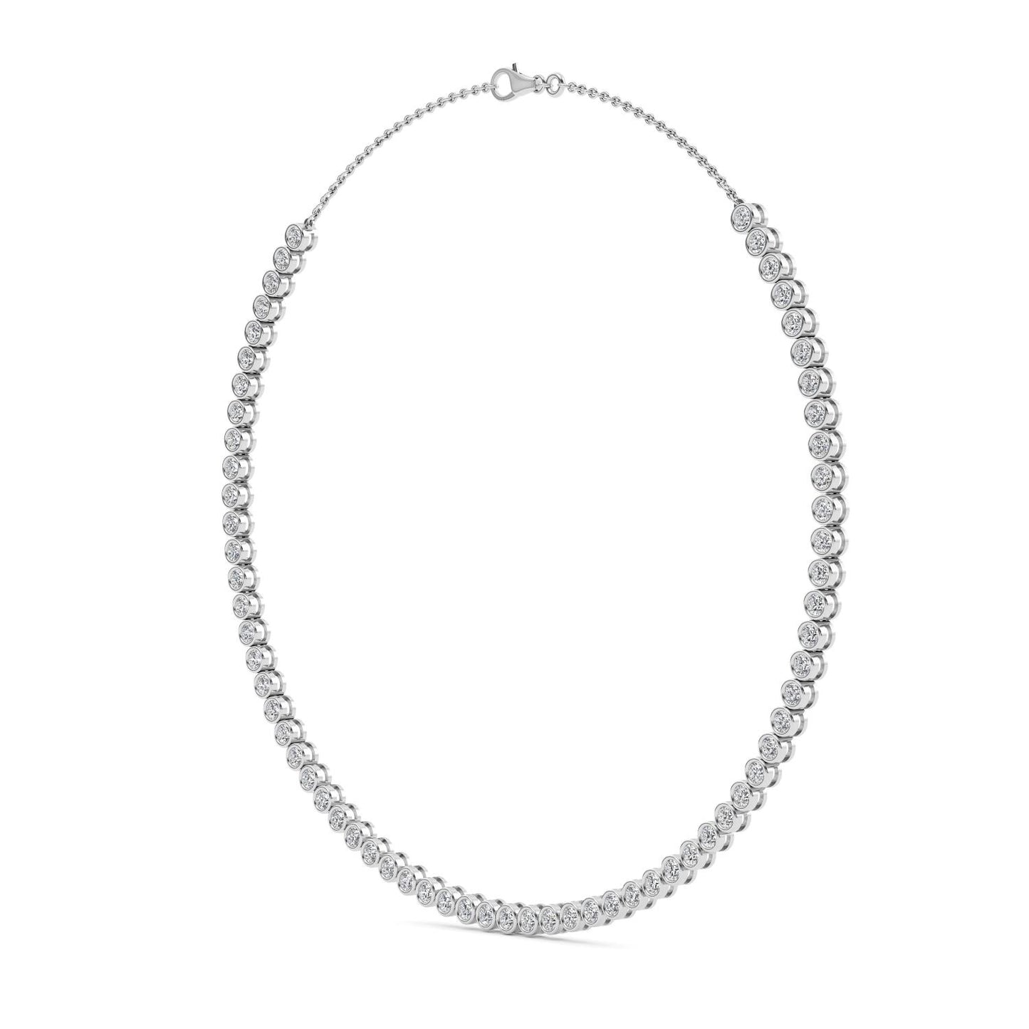 9K White Gold Lab Grown Diamond NECKLACE 7.26 ctw N08313-7.25CT-14IN