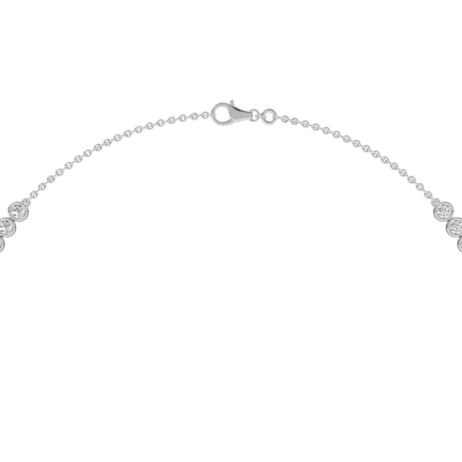 9K White Gold Lab Grown Diamond NECKLACE 7.26 ctw N08313-7.25CT-14IN