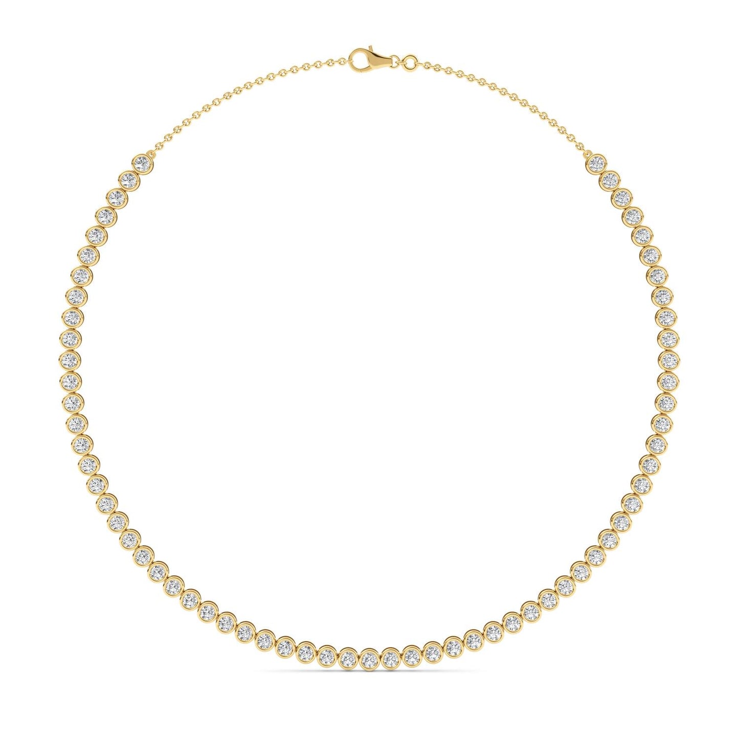 9K Yellow Gold Lab Grown Diamond NECKLACE 7.26 ctw N08313-7.25CT-14IN