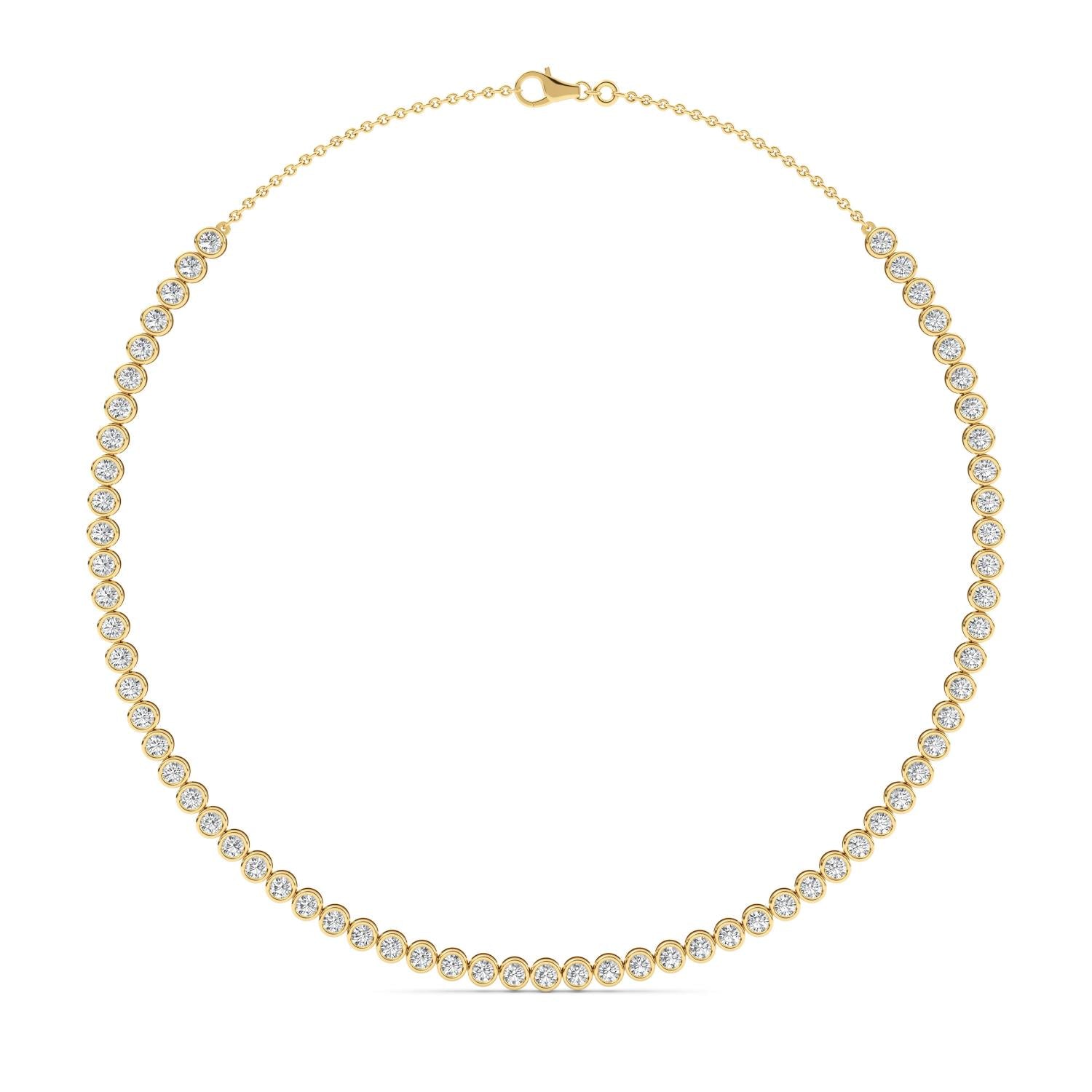 9K Yellow Gold Lab Grown Diamond NECKLACE 7.26 ctw N08313-7.25CT-14IN