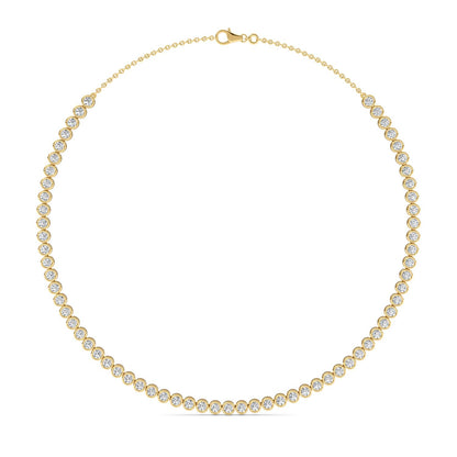 9K Yellow Gold Lab Grown Diamond NECKLACE 7.26 ctw N08313-7.25CT-14IN