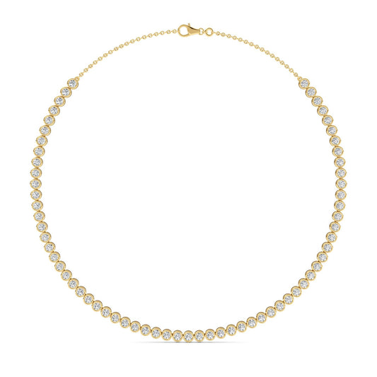9K Yellow Gold Lab Grown Diamond NECKLACE 7.26 ctw N08313-7.25CT-14IN
