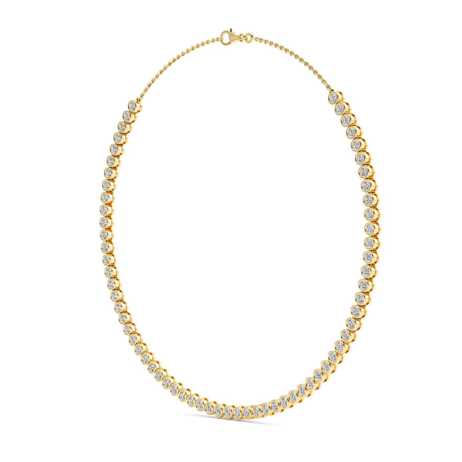9K Yellow Gold Lab Grown Diamond NECKLACE 7.26 ctw N08313-7.25CT-14IN