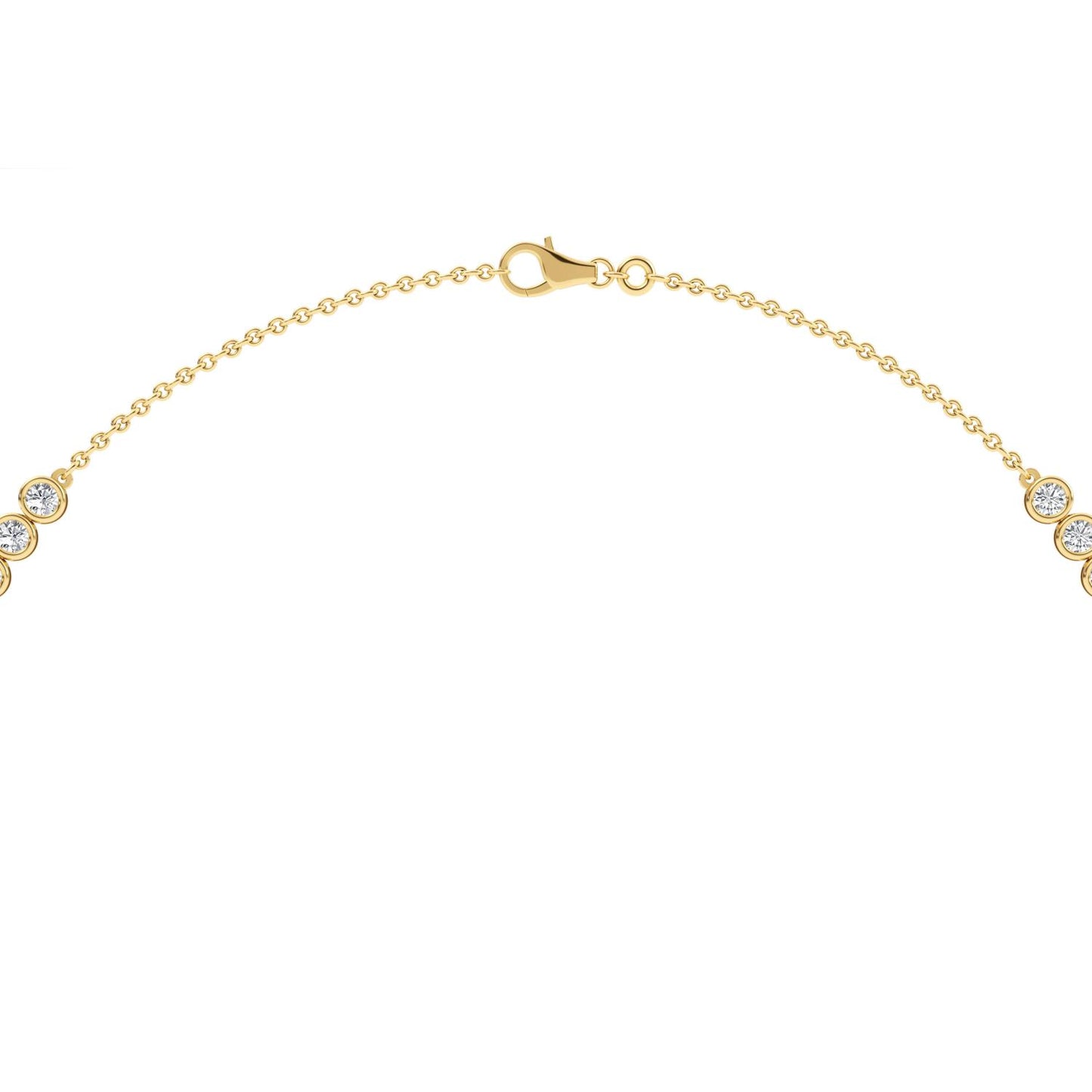 9K Yellow Gold Lab Grown Diamond NECKLACE 7.26 ctw N08313-7.25CT-14IN