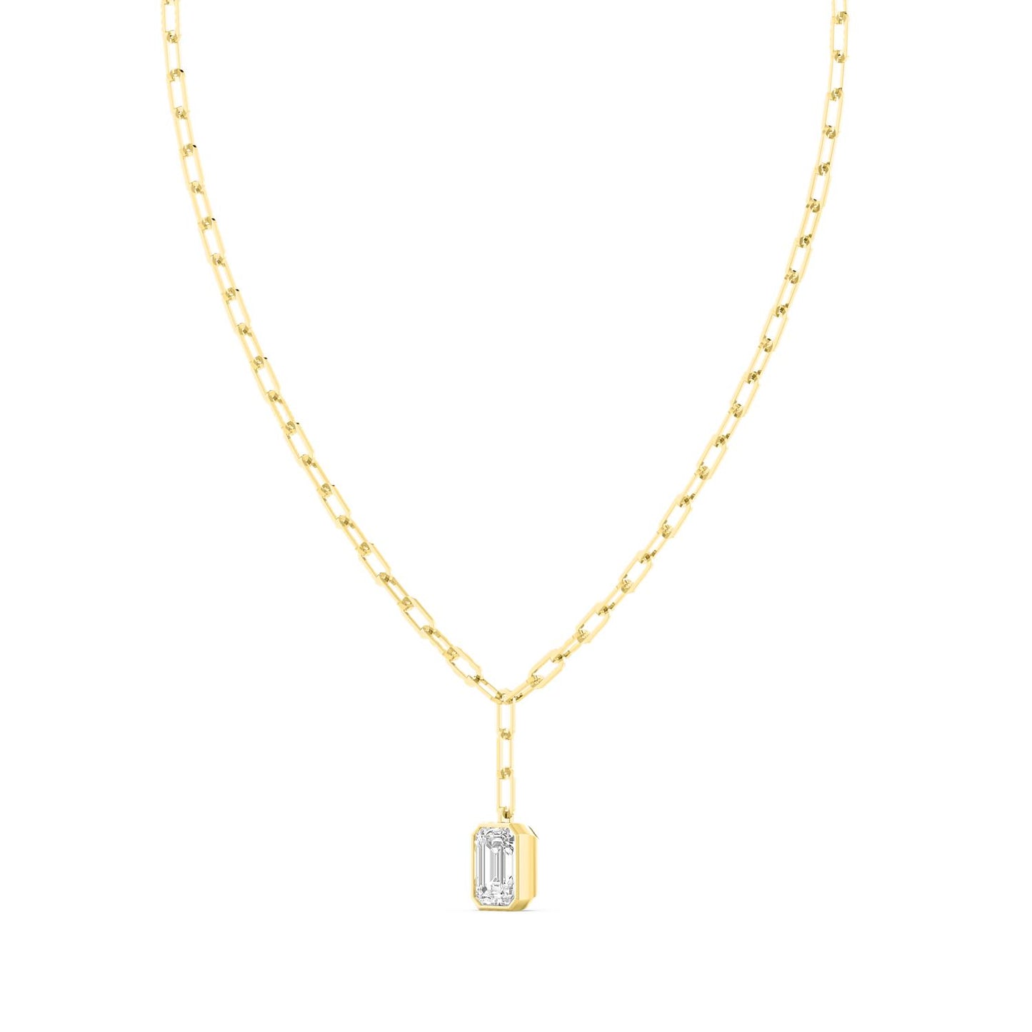Yellow Gold Lab Grown Diamond NECKLACE 5.05 ctw N08322EM-5-18IN