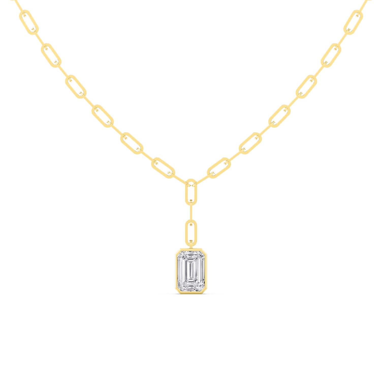 Yellow Gold Lab Grown Diamond NECKLACE 5.05 ctw N08322EM-5-18IN