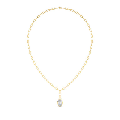 Yellow Gold Lab Grown Diamond NECKLACE 5.00 ctw N08322OV-5-18IN