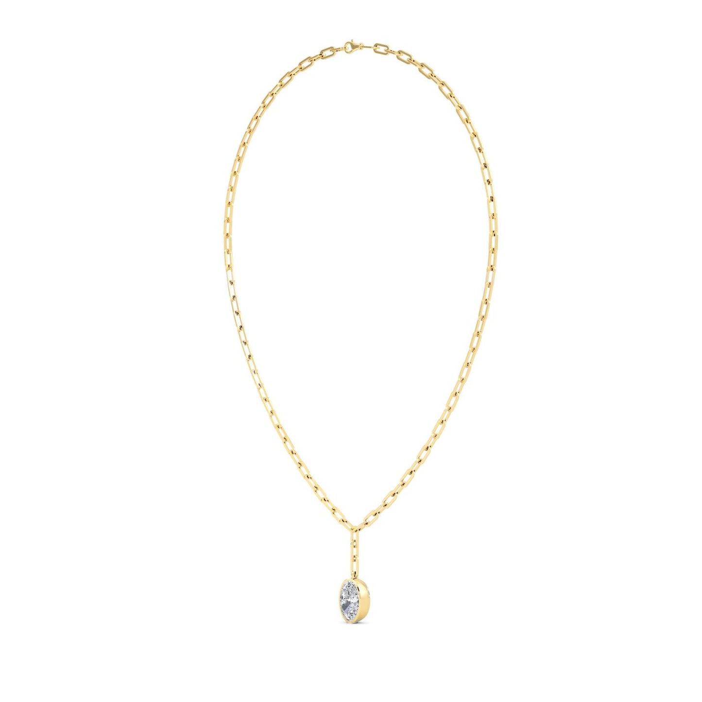 Yellow Gold Lab Grown Diamond NECKLACE 5.00 ctw N08322OV-5-18IN