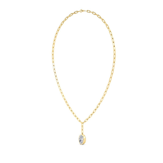 Yellow Gold Lab Grown Diamond NECKLACE 5.00 ctw N08322OV-5-18IN
